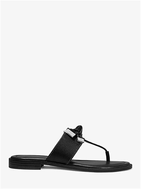 ripley michael kors|Ripley Leather Slide Sandal .